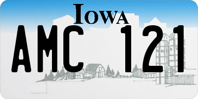 IA license plate AMC121
