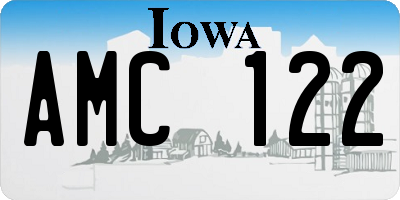 IA license plate AMC122