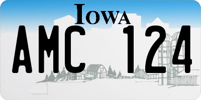 IA license plate AMC124