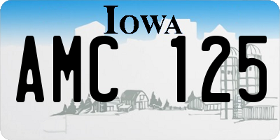 IA license plate AMC125