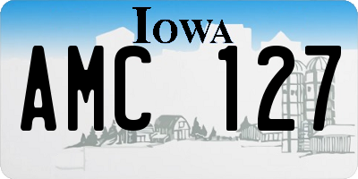 IA license plate AMC127