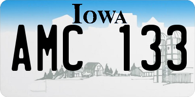 IA license plate AMC133