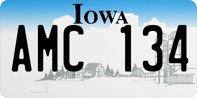 IA license plate AMC134