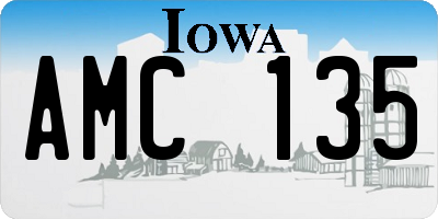 IA license plate AMC135