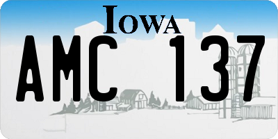 IA license plate AMC137