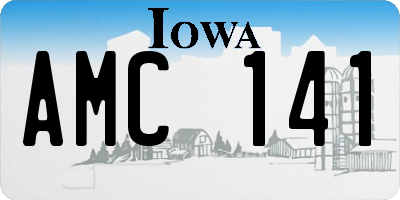 IA license plate AMC141