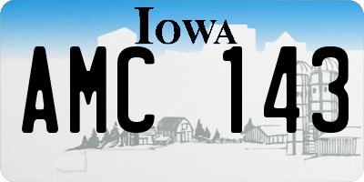 IA license plate AMC143