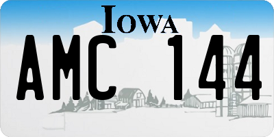 IA license plate AMC144