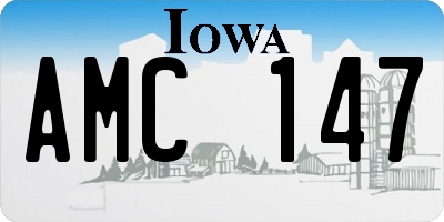 IA license plate AMC147