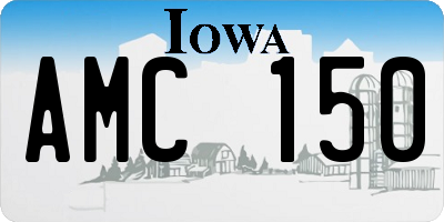 IA license plate AMC150
