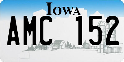 IA license plate AMC152