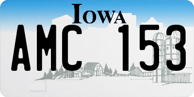 IA license plate AMC153
