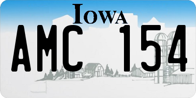 IA license plate AMC154