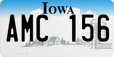 IA license plate AMC156