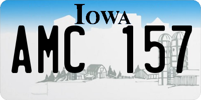 IA license plate AMC157