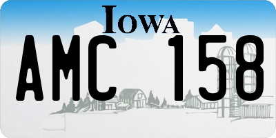 IA license plate AMC158