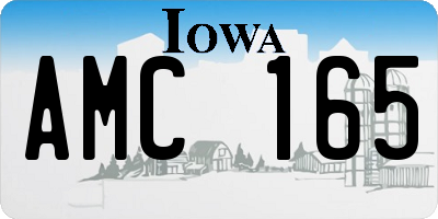 IA license plate AMC165