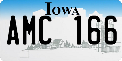 IA license plate AMC166
