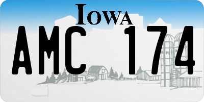 IA license plate AMC174