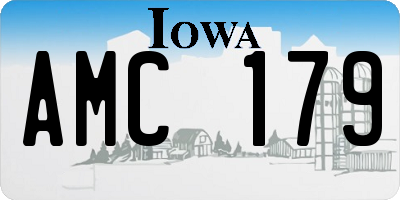 IA license plate AMC179