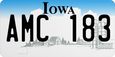 IA license plate AMC183