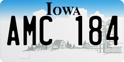 IA license plate AMC184