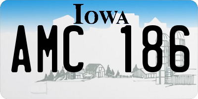 IA license plate AMC186