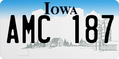 IA license plate AMC187