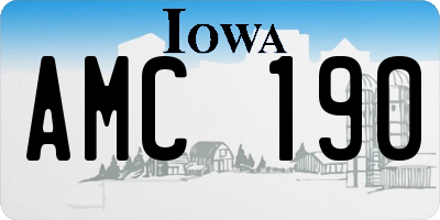 IA license plate AMC190