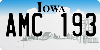 IA license plate AMC193