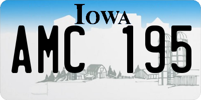 IA license plate AMC195