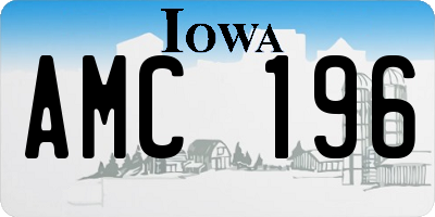 IA license plate AMC196