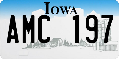 IA license plate AMC197
