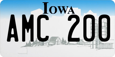 IA license plate AMC200