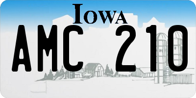 IA license plate AMC210