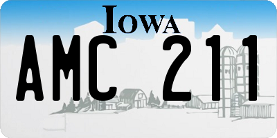 IA license plate AMC211