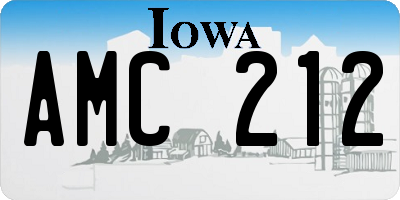 IA license plate AMC212