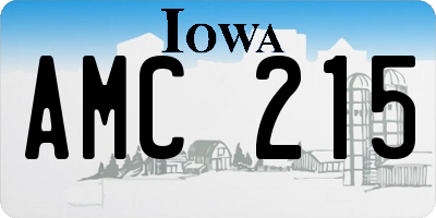IA license plate AMC215
