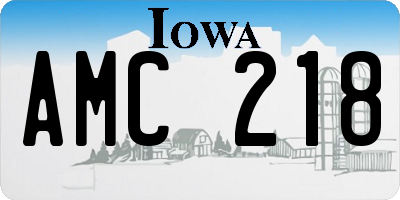 IA license plate AMC218