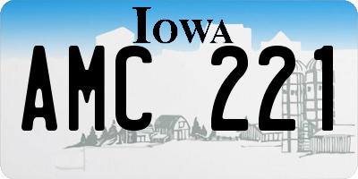 IA license plate AMC221