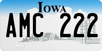 IA license plate AMC222