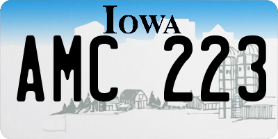 IA license plate AMC223