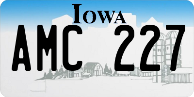 IA license plate AMC227