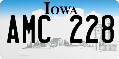 IA license plate AMC228