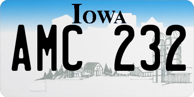 IA license plate AMC232