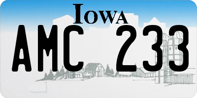 IA license plate AMC233