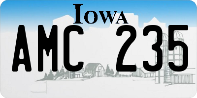 IA license plate AMC235