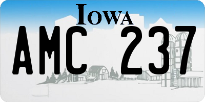 IA license plate AMC237