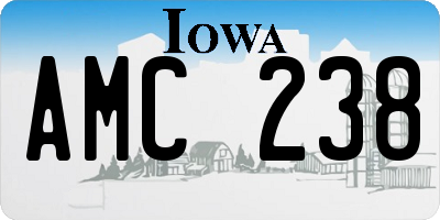 IA license plate AMC238