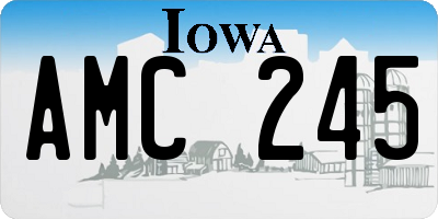 IA license plate AMC245